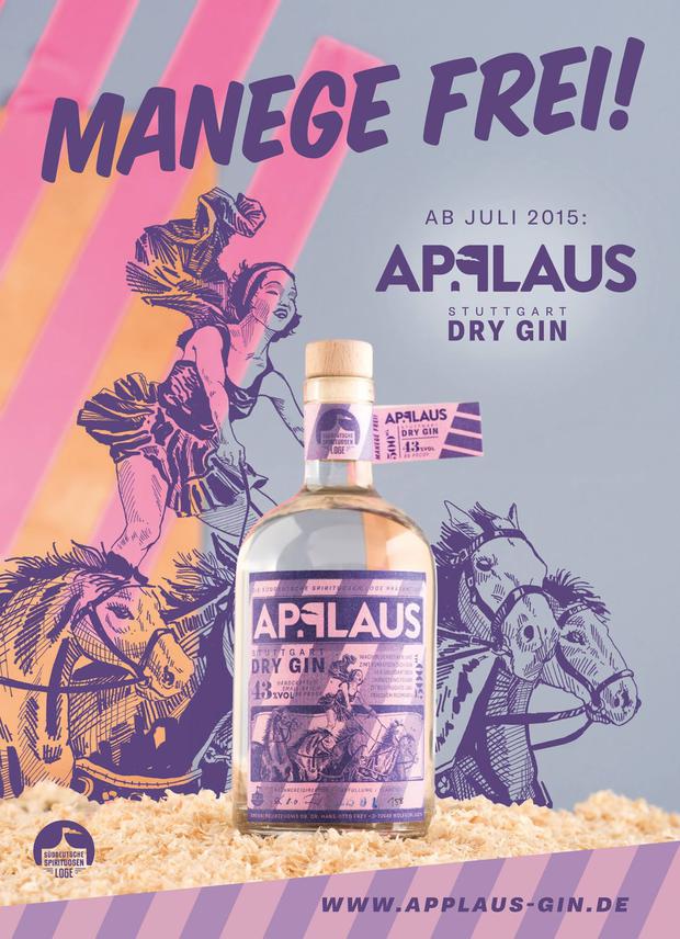 Applaus Dry Gin ab Juli - Manege frei!